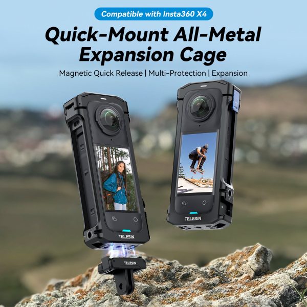 Telesin Full Metal Expansion Cage For Insta360 X4 Supply