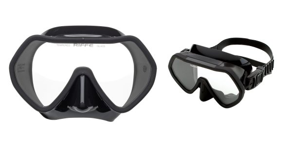 Premium Mask & Snorkel Set - Frameless Black For Sale