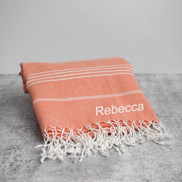 Turkish Cotton Beach Towels with Embroidered Name Cheap