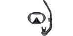 Premium Mask & Snorkel Set - Frameless Black For Sale