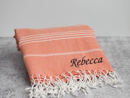 Turkish Cotton Beach Towels with Embroidered Name Cheap