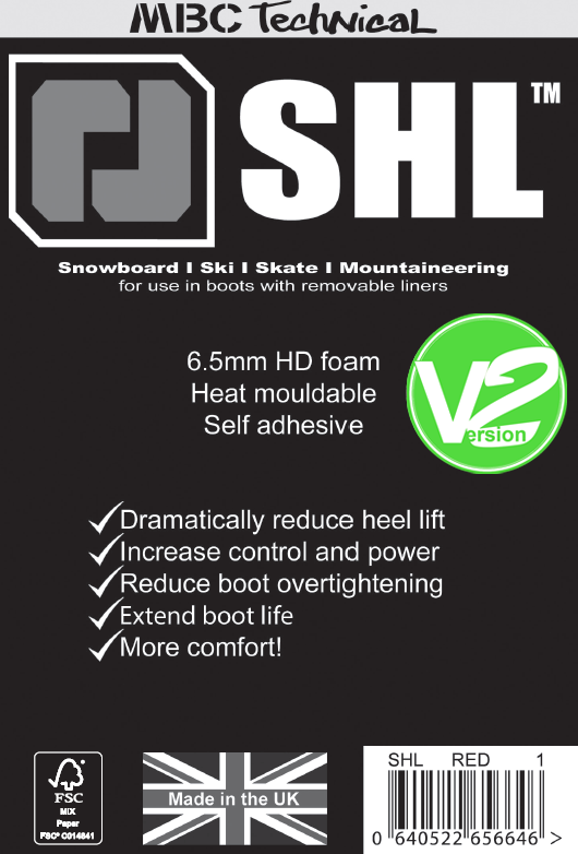 SHL™ Version2 ~ Stop Heel Lift Heel Inserts by MBC Technical Discount