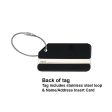 Aluminum Metal Notched Custom Engraved Luggage Tag For Discount