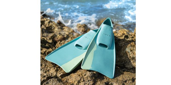 Kicks Rubber Swim Fins - Caribbean Blue   Mint Cheap