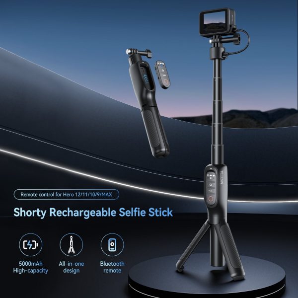 TELESIN Shorty Rechargeable Selfie Stick For Cheap