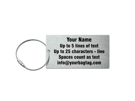 Stainless Steel Luggage Tag - Personalized - 3.75  X 2  Online