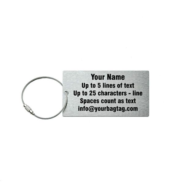 Stainless Steel Luggage Tag - Personalized - 3.75  X 2  Online