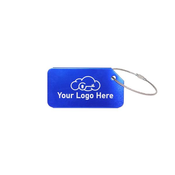 Aluminum Metal Notched Custom Engraved Luggage Tag For Discount