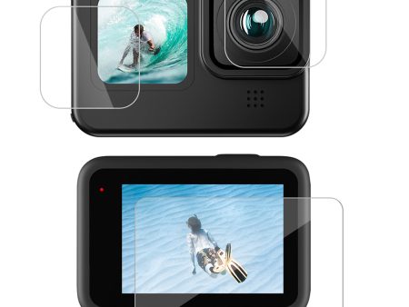 TELESIN Tempered Glass Screen & Lens Protective Film Cover for GoPro 12 11 10 9 For Cheap