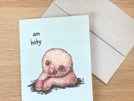 Us & We Art Sloth Baby Card Online Sale