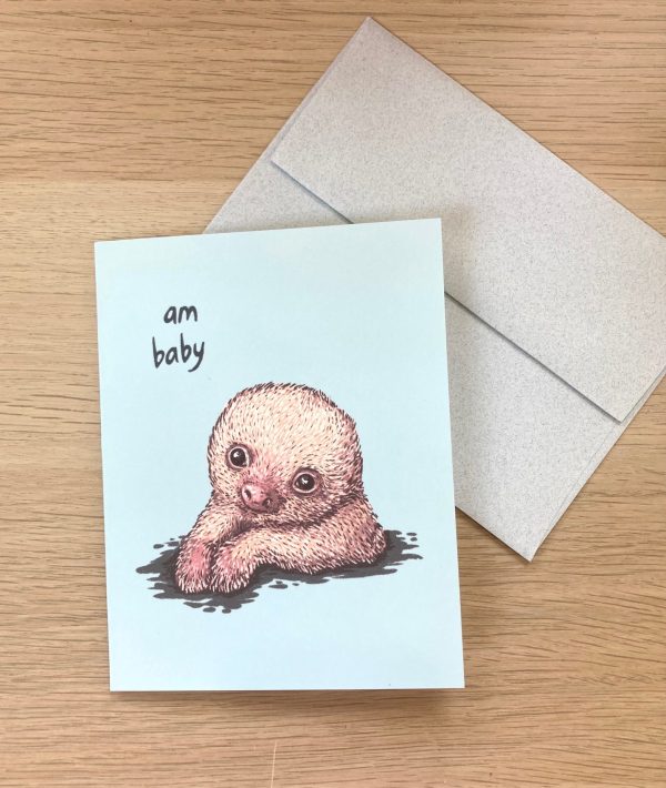 Us & We Art Sloth Baby Card Online Sale