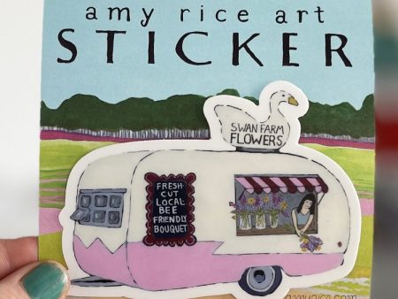 Amy Rice Airstream Shop Sticker Cheap