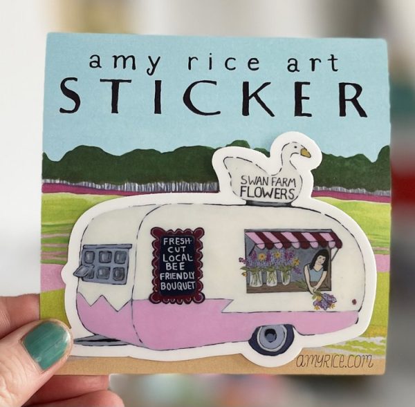 Amy Rice Airstream Shop Sticker Cheap