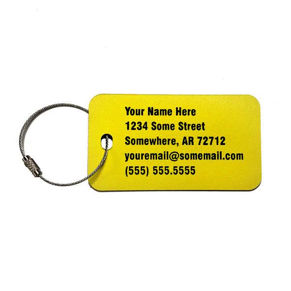 Personalized Laser-Engraved Plastic Luggage Tag - Standard Size Sale