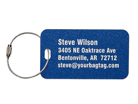 Personalized Laser-Engraved Plastic Luggage Tag - Standard Size Sale