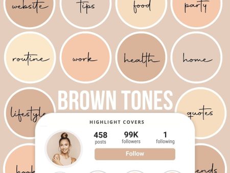 BROWN TONES IG HIGHLIGHT COVERS Hot on Sale