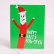 Exit343Design Happy Holidays Santa Wind Dancer Card For Sale