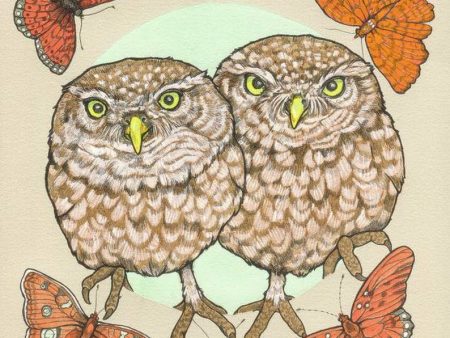 Sarah Draws Things Owl Sisters Print Discount