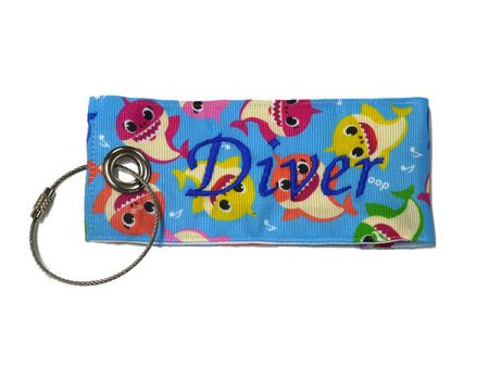 Bubbly Shark w Cable Loop Luggage Tag - Limited Edition Sale