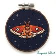 Hoop and Wheel Midnight Moth Embroidery For Cheap