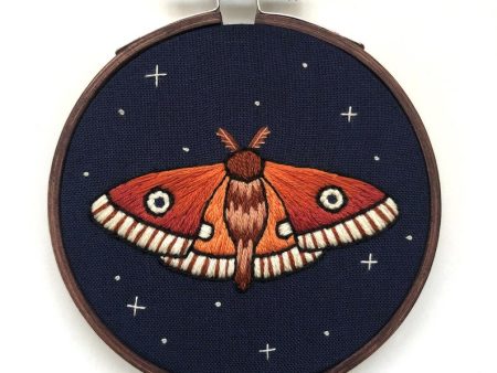 Hoop and Wheel Midnight Moth Embroidery For Cheap