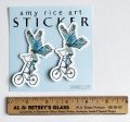 Amy Rice Butterfly on a Tall Bike Sticker Online Sale