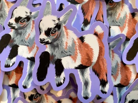 Sophie Margot Art Purple Goat Sticker For Discount