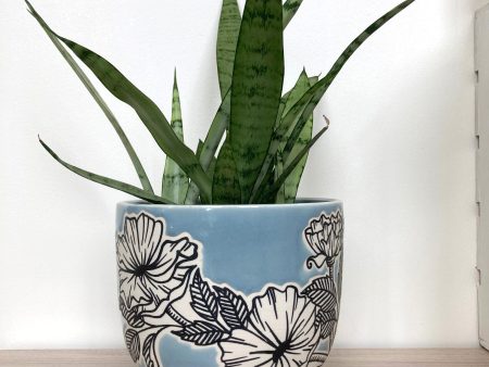 Rider Ceramics 6.5  Floral Planter Cheap