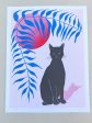 Stitch Prism Black Cat Risograph Print Discount