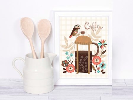 Anchor & Spruce 8x10 Floral Coffee Print Sale