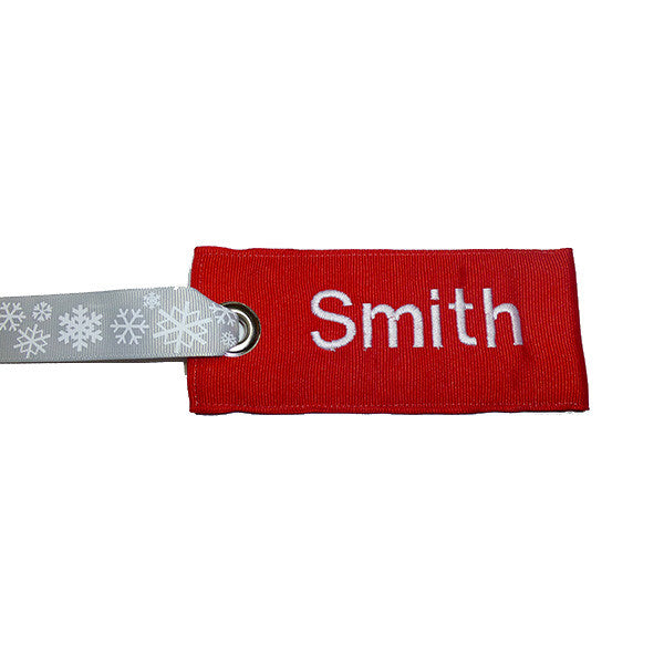 Holiday Christmas Luggage Tag w Snowflake Handle Online now