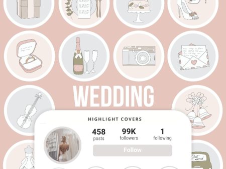 WEDDING IG HIGHLIGHT COVERS on Sale