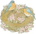 Sarah Draws Things Bluebird Nest 8x8 Print Online now