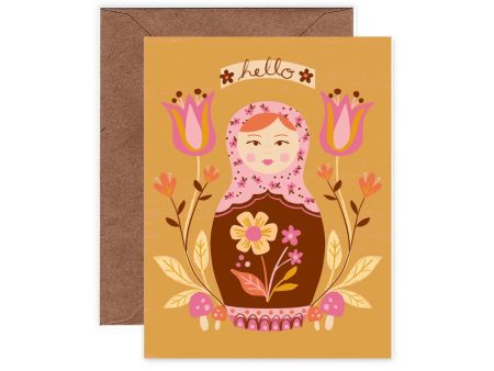 Anchor & Spruce Floral Russian Nesting Doll Card Set Cheap