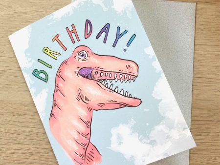 Us & We Art Bday Dino Card For Sale