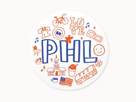 Hello Doodle PHL Doodles Sticker Online now