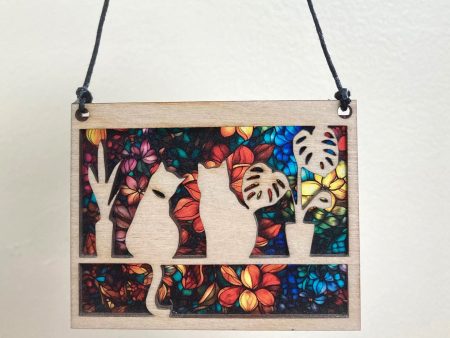 Squirrel Tacos Cats & Plants Suncatcher Sale