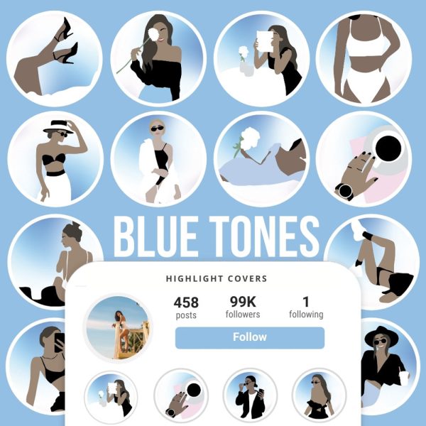 BLUE TONES IG HIGHLIGHT COVERS Online