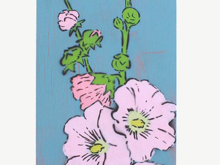 Amy Rice Hollyhocks Original Paiting Online Hot Sale